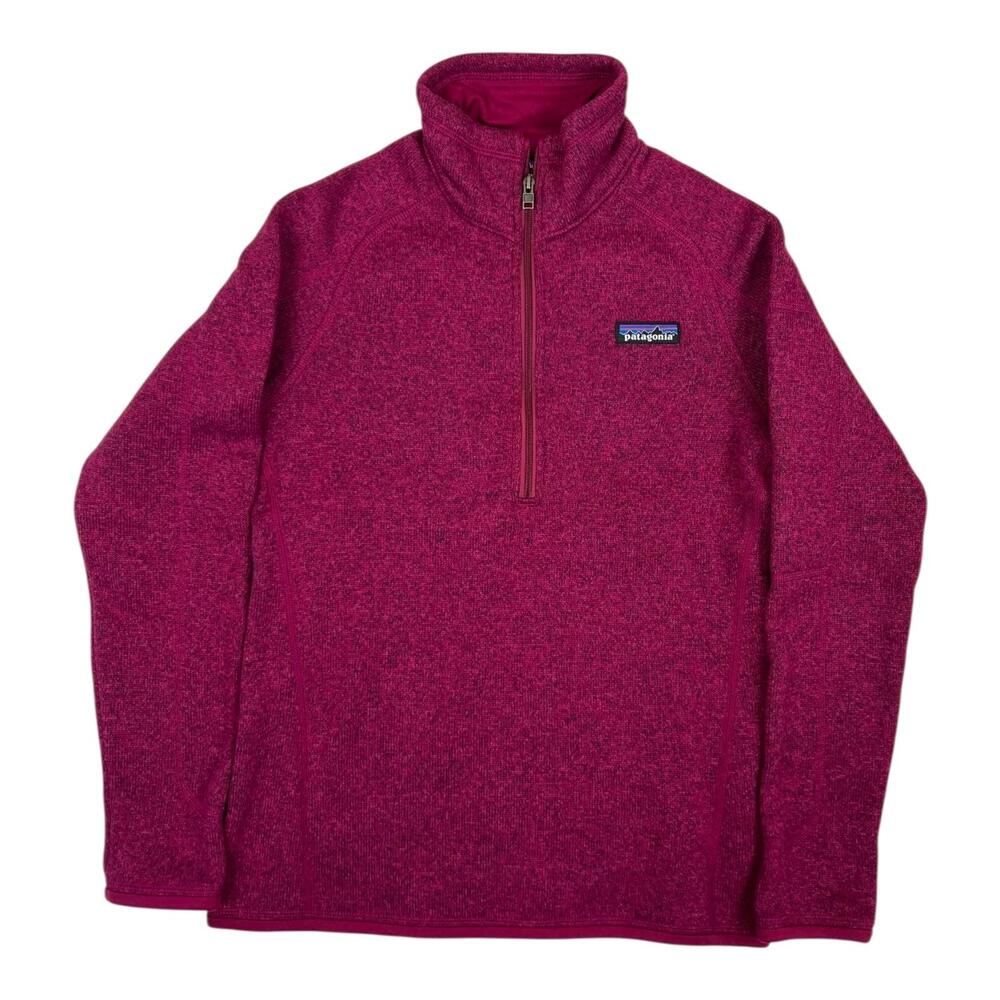 Patagonia Better Sweater Fleece Pullover Womens XS Pink 1/4 Zip Mock Neck